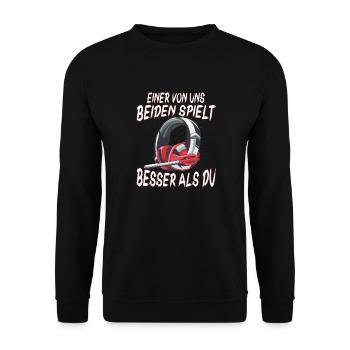 Der Controller Soll Mit Dir Sein. Videospiele - Unisex Pullover - Schwarz - Vorne - Alina (178cm) & Michal (187cm)