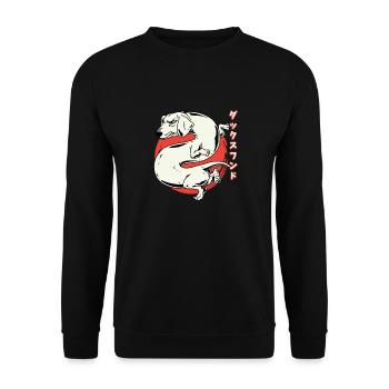 Japanese Dachshund Dragon Dog Fun Dachshund - Unisex Sweatshirt - black - Front - Alina (178cm) & Michal (187cm)