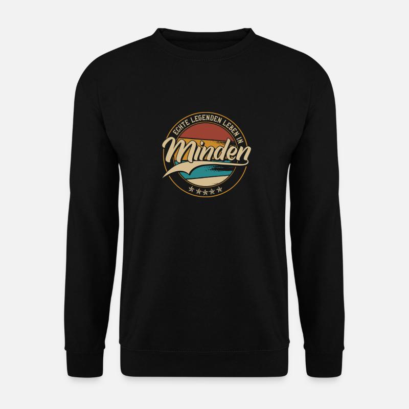 Minden Echte Legenden leben in Mindener - Unisex Pullover - Schwarz