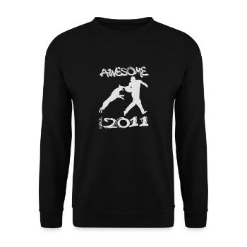 Génial depuis 2011. Agilité, Hundetraining - Sweat-shirt Unisexe - noir - Devant - Alina (178cm) & Michal (187cm)