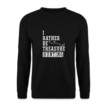Metaldetektor Schatzsucher Schatzsuche - Unisex Pullover - Schwarz - Vorne - Alina (178cm) & Michal (187cm)