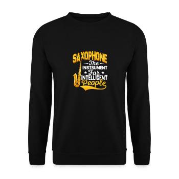 Saxophone L’instrument pour les personnes intelligentes Pl - Sweat-shirt Unisexe - noir - Devant - Alina (178cm) & Michal (187cm)