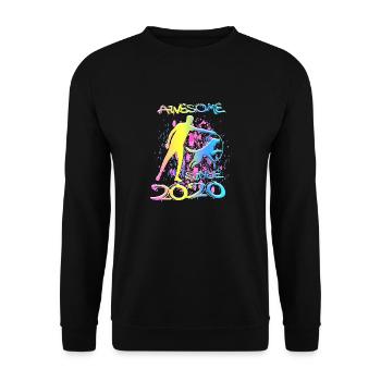 Awesome since 2020. Agility, Hundetraining - Unisex Pullover - Schwarz - Vorne - Alina (178cm) & Michal (187cm)