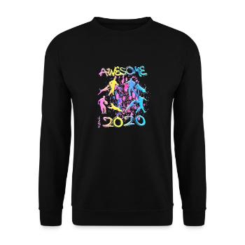 Awesome since 2020. Agility, Hundetraining - Unisex Pullover - Schwarz - Vorne - Alina (178cm) & Michal (187cm)