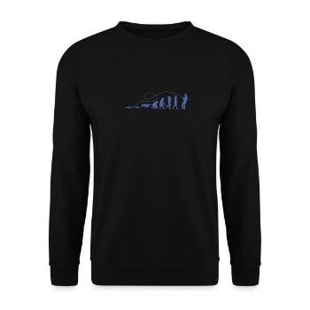 Evolution Angler TShirt - Sweat-shirt Unisexe - noir - Devant - Alina (178cm) & Michal (187cm)