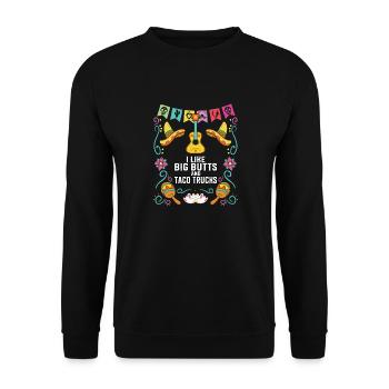 I Like Big Butts And Taco Trucks Taco Eater - Unisex Sweatshirt - black - Front - Alina (178cm) & Michal (187cm)