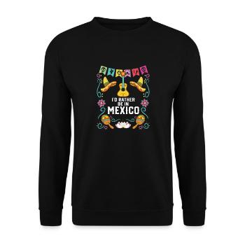 Je préfère être au Mexique Pays de la fierté La vie mexicaine - Sweat-shirt Unisexe - noir - Devant - Alina (178cm) & Michal (187cm)