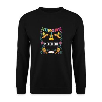 Mexellent Mexican Life Mexico Pride Country - Unisex Sweatshirt - black - Front - Alina (178cm) & Michal (187cm)