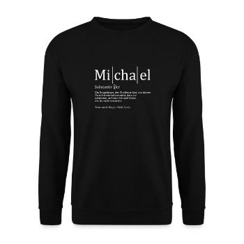Erzgebirge Michael - Unisex Pullover - Schwarz - Vorne - Alina (178cm) & Michal (187cm)