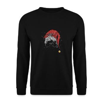 Merry Christmas Christmas Elf Outfit - Unisex Sweatshirt - black - Front - Alina (178cm) & Michal (187cm)
