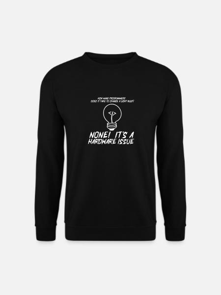 Lustige Programmierer Glühbirne Hardware Statement - Unisex Pullover - Schwarz