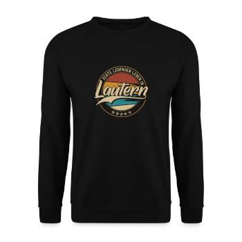 Kaiserslautern Echte Legenden leben in Lautern - Unisex Pullover - Schwarz - Vorne - Alina (178cm) & Michal (187cm)