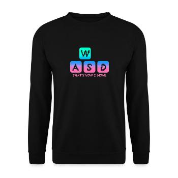 C’est ainsi que je déplace les touches de l’ordinateur du clavier en disant - Sweat-shirt Unisexe - noir - Devant - Alina (178cm) & Michal (187cm)