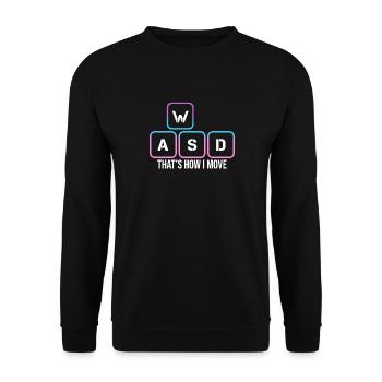 C’est ainsi que je déplace les touches de l’ordinateur du clavier en disant - Sweat-shirt Unisexe - noir - Devant - Alina (178cm) & Michal (187cm)