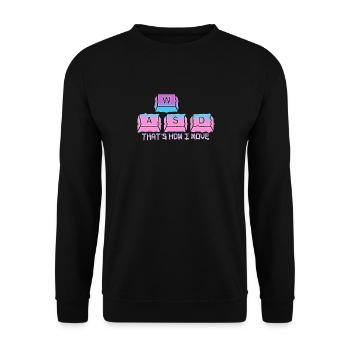 C’est ainsi que je déplace les touches de l’ordinateur du clavier en disant - Sweat-shirt Unisexe - noir - Devant - Alina (178cm) & Michal (187cm)
