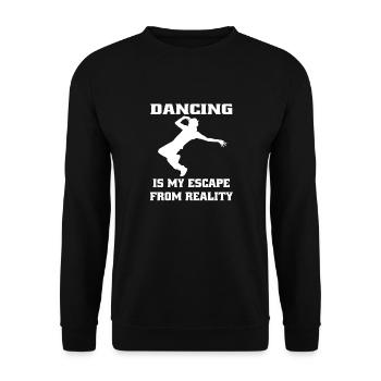 Breakdance Tanzsport Tänzer Geschenk Tanzen - Unisex Pullover - Schwarz - Vorne - Alina (178cm) & Michal (187cm)