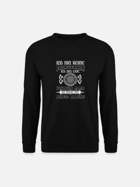 Ich Bin Keine Prinzessin Wikinger Mama Nordische - Unisex Pullover - Schwarz