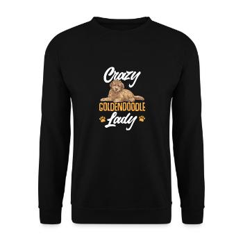 Goldendoodle Doodle Hund - Unisex Pullover - Schwarz - Vorne - Alina (178cm) & Michal (187cm)