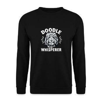 Goldendoodle Doodle Hund - Unisex Pullover - Schwarz - Vorne - Alina (178cm) & Michal (187cm)