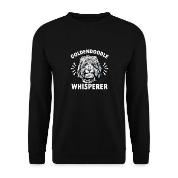 Goldendoodle Doodle Hund - Unisex Pullover - Schwarz - Vorne - Alina (178cm) & Michal (187cm)