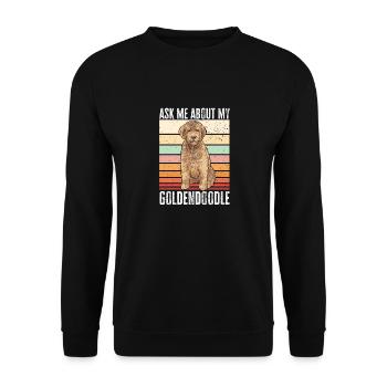 Goldendoodle Doodle Chien - Sweat-shirt Unisexe - noir - Devant - Alina (178cm) & Michal (187cm)