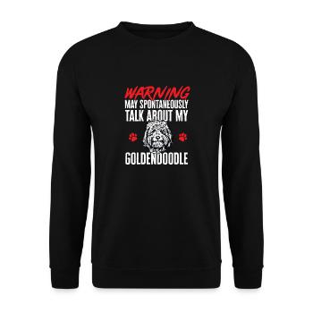 Goldendoodle Doodle Hund - Unisex Pullover - Schwarz - Vorne - Alina (178cm) & Michal (187cm)