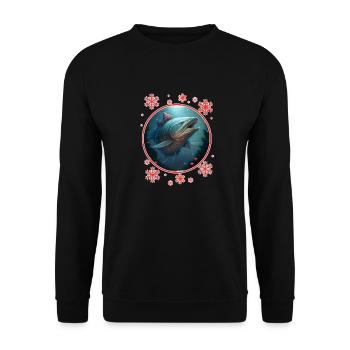 Pêche Pêcheur Pêcheuse Noël Pêcheur Poisson - Sweat-shirt Unisexe - noir - Devant - Alina (178cm) & Michal (187cm)