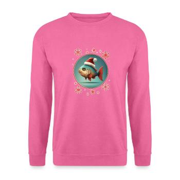 Pêche Pêcheur Pêcheuse Noël Pêcheur Poisson - Sweat-shirt Unisexe - rose - Devant