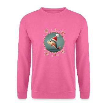 Pêche Pêcheur Pêcheuse Noël Pêcheur Poisson - Sweat-shirt Unisexe - rose - Devant