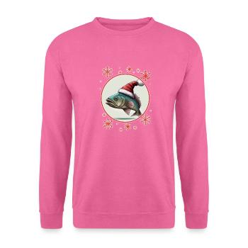 Pêche Pêcheur Pêcheuse Noël Pêcheur Poisson - Sweat-shirt Unisexe - rose - Devant