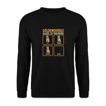 Goldendoodle Doodle Hund - Unisex Pullover - Schwarz - Vorne - Alina (178cm) & Michal (187cm)