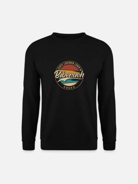 Biberach Echte Legenden leben in Biberacher - Unisex Pullover - Schwarz