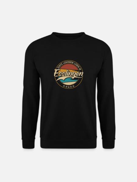 Esslingen Echte Legenden leben in Esslingener - Unisex Pullover - Schwarz