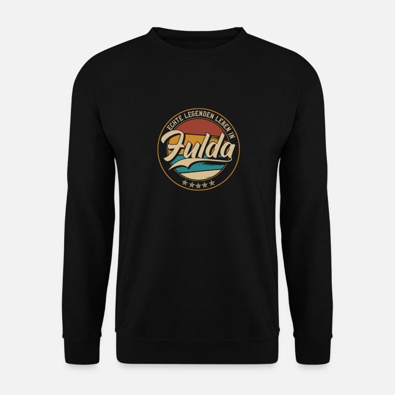 Fulda Echte Legenden leben in Fuldaer - Unisex Pullover - Schwarz