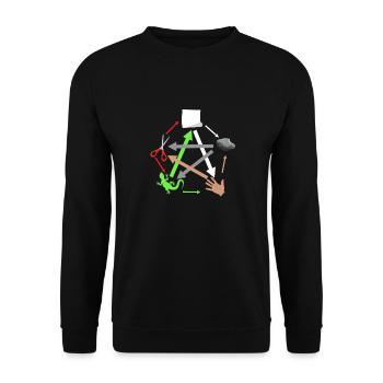 Papier de pierre Ciseaux Lézard Reptile Herpétologie H - Sweat-shirt Unisexe - noir - Devant - Alina (178cm) & Michal (187cm)