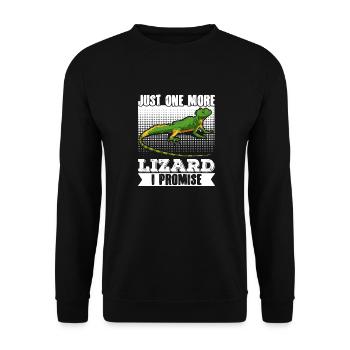 Lizard Gecko Reptile Herpetology Herpetologist - Unisex Sweatshirt - black - Front - Alina (178cm) & Michal (187cm)