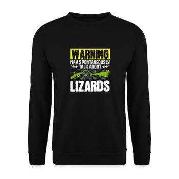 Lizards Reptiles Herpetology Herpetologist Eidec - Unisex Sweatshirt - black - Front - Alina (178cm) & Michal (187cm)