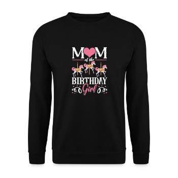 Karussell-geburtstagsfeier-mutter Des - Unisex Pullover - Schwarz - Vorne - Alina (178cm) & Michal (187cm)