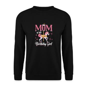 Karussell-geburtstagsfeier-mutter Des - Unisex Pullover - Schwarz - Vorne - Alina (178cm) & Michal (187cm)