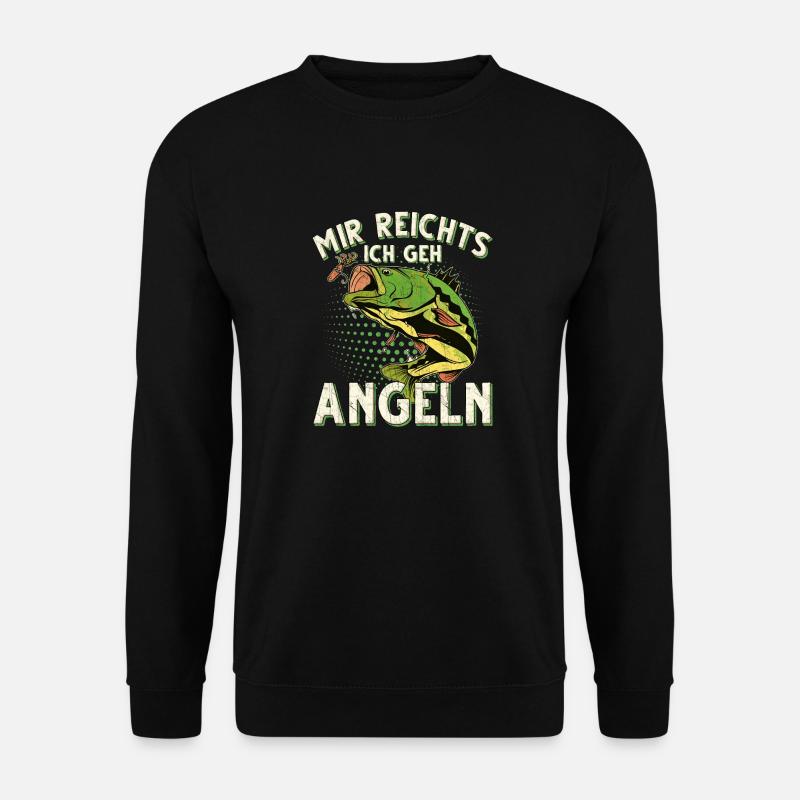 Mir Reichts Ich Geh Angeln Fischen Angler - Unisex Pullover - Schwarz