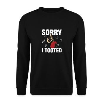 Sorry I Tooted Bagpiper Scotsman Bagpiping - Unisex Pullover - Schwarz - Vorne - Alina (178cm) & Michal (187cm)