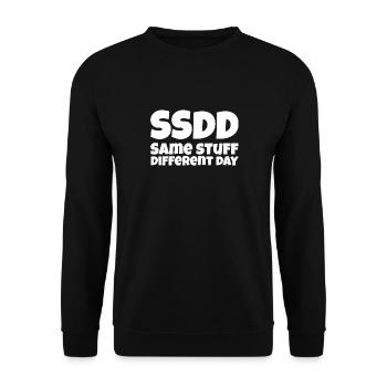 Same stuff different day - Unisex Pullover - Schwarz - Vorne - Alina (178cm) & Michal (187cm)