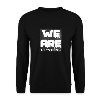 Wir sind das Universum - Unisex Pullover - Schwarz - Vorne - Alina (178cm) & Michal (187cm)