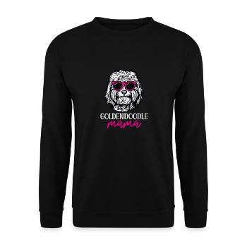 Goldendoodle Doodle Hund - Unisex Pullover - Schwarz - Vorne - Alina (178cm) & Michal (187cm)