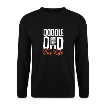 Goldendoodle Doodle Hund - Unisex Pullover - Schwarz - Vorne - Alina (178cm) & Michal (187cm)