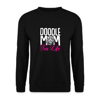 Goldendoodle Doodle Hund - Unisex Pullover - Schwarz - Vorne - Alina (178cm) & Michal (187cm)