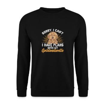 Goldendoodle Doodle Chien - Sweat-shirt Unisexe - noir - Devant - Alina (178cm) & Michal (187cm)