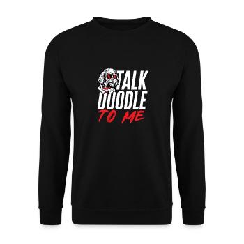 Goldendoodle Doodle Chien - Sweat-shirt Unisexe - noir - Devant - Alina (178cm) & Michal (187cm)