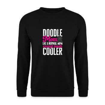 Chien Doodle Black Goldendoodle - Sweat-shirt Unisexe - noir - Devant - Alina (178cm) & Michal (187cm)