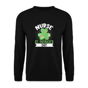 Infirmière St. Patrick’s Day St. Patrick’s Stthoscope Klee - Sweat-shirt Unisexe - noir - Devant - Alina (178cm) & Michal (187cm)